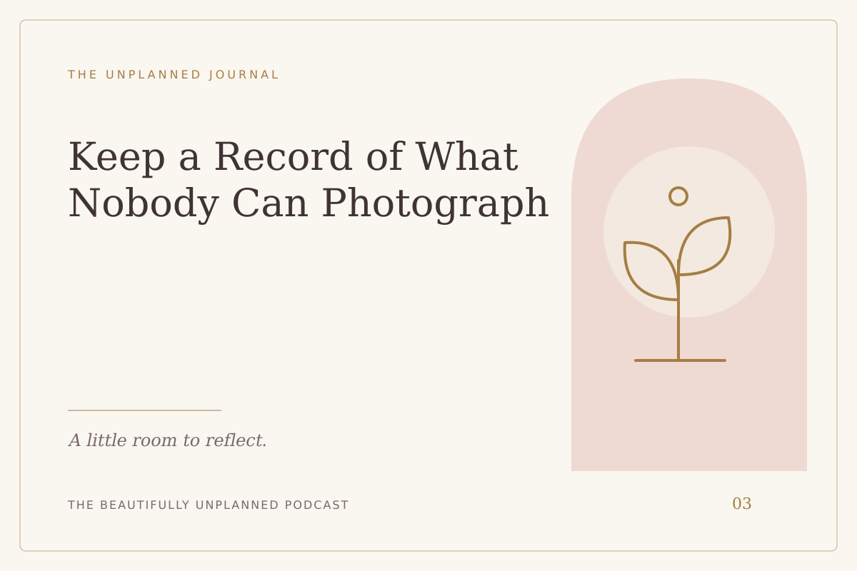 Keep a Record of What Nobody Can Photograph — companion episode artwork