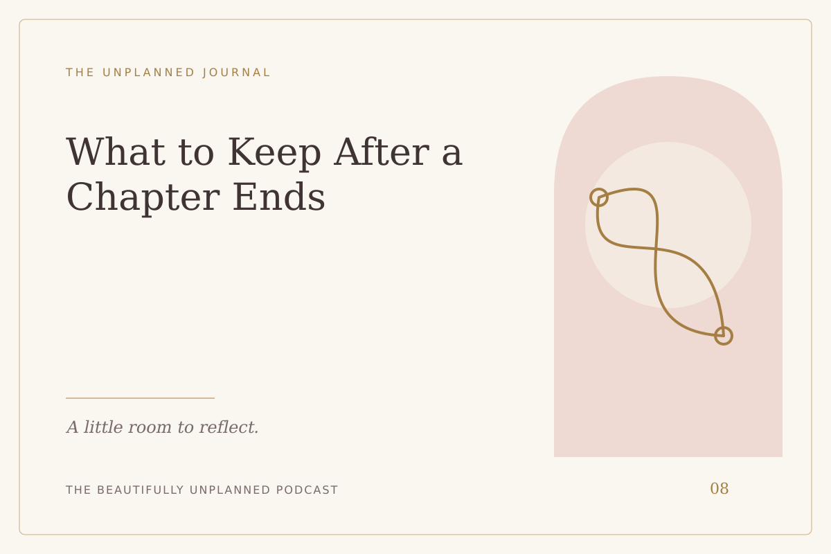 What to Keep After a Chapter Ends — illustrated journal cover