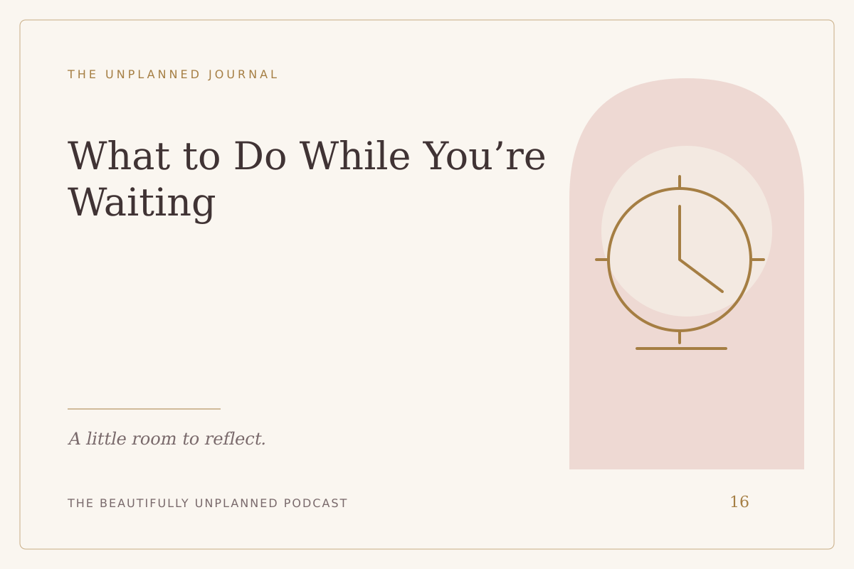 What to Do While You’re Waiting — illustrated journal cover