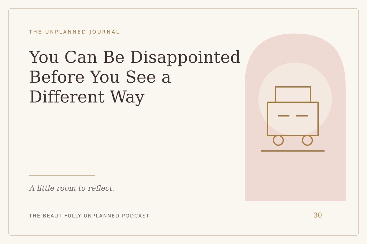 You Can Be Disappointed Before You See a Different Way — illustrated journal cover